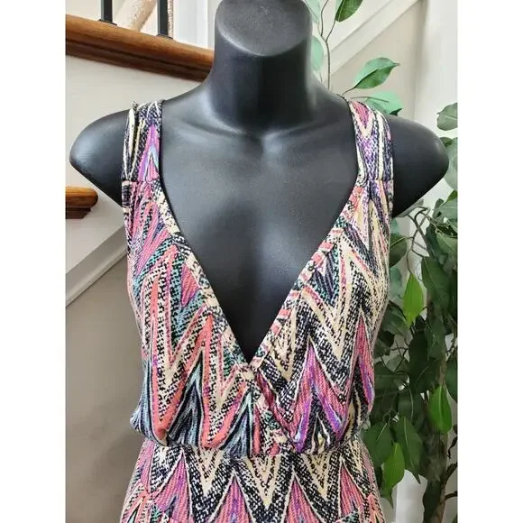 Love Appella Women Polyester V-Neck Sleeveless Casual Long Maxi Dress Size Small - Picture 2 of 13